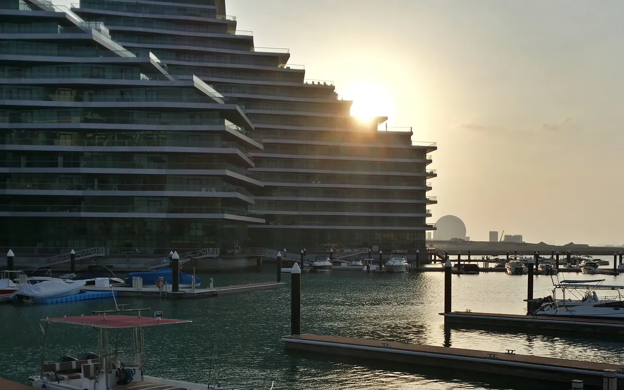 Al Bandar Marina and waterfront apartments at Al Raha Beach